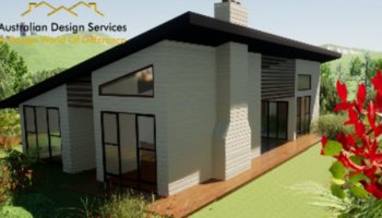 2 bedroom 2 bathroom Skillion Roof Design